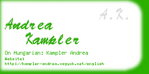 andrea kampler business card